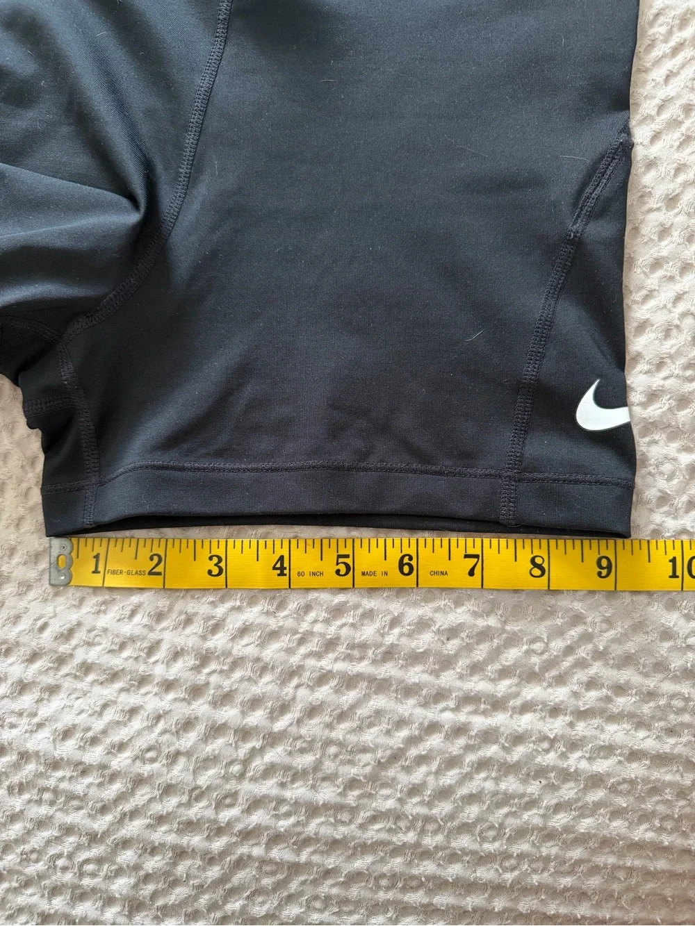 Nike Black Active Bike Shorts with Teal Waistband
